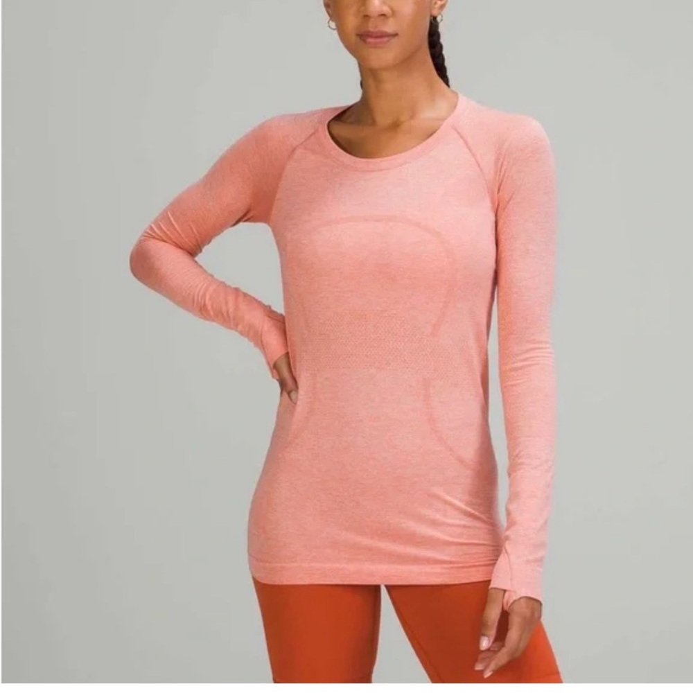 lululemon athletica Peach Long Sleeve Tee